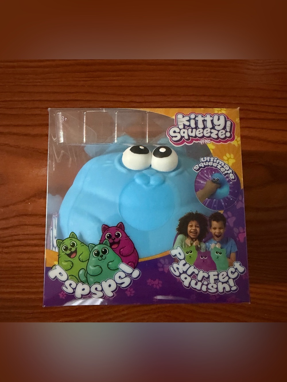 Squeeze Blue Kitty Squeeze Plush Stress Toy PPNC Five Below Squishy